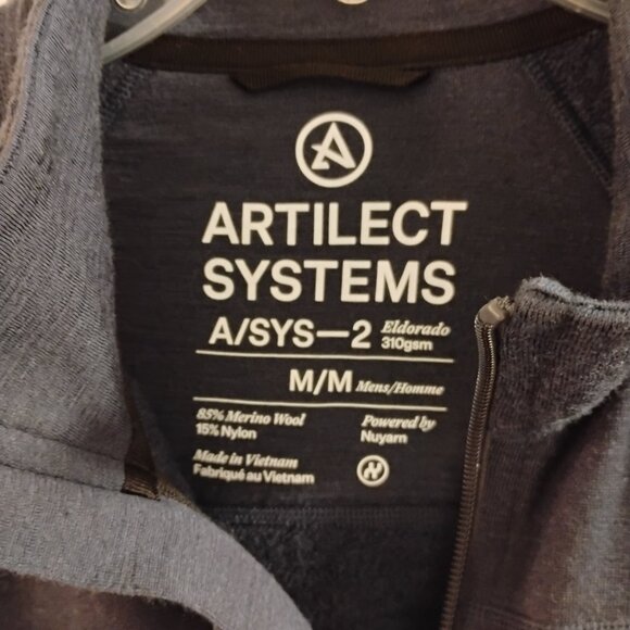 Artilect Eldorado Men's full zip jacket 310gsm Nuyarn Merino Black Medium - Picture 4 of 10